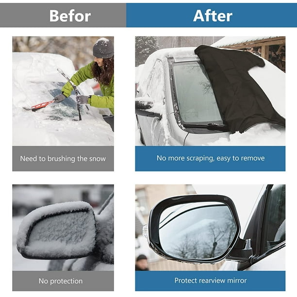  Housse de protection contre la neige pour pare-brise arrière de  voiture, accessoire de voiture pour la plupart des SUV et