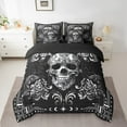 thumbnail image 2 of Erosebridal Skull Skeleton Bedding Twin Size, Boho Damask Bedding Sets Twin Size, Western Geometric Decor, Reversible, 2 of 5