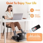 Baokaler Under Desk Elliptical, Electric Leg Exerciser while Sitting for Seniors, 12 Speeds,Black