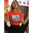 thumbnail image 2 of Paradise Beach Ocean Travels Shaped T-Shirt Women -Image by Shutterstock, Female XX-Large, 2 of 4