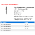 thumbnail image 2 of Front Shock Absorber - Compatible with 1977 - 1986 Chevy K30 1978 1979 1980 1981 1982 1983 1984 1985, 2 of 2