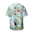 thumbnail image 2 of Fotbe Chinoiserie Floral Palm Tree print Short Sleeve Button Down Shirts for Men Casual Summer Beach Wrinkle Free Shirt-X-Large, 2 of 7