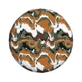 thumbnail image 4 of Spare Tire Cover, Orange Green Camouflage Wheel Cover Tire Covers For Trailers Car Truck Camper Universal Tire Covering Fits Diameter14"-17", 4 of 4