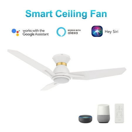 

Carro Calen 44-inch Smart Ceiling Fan with Remote Light Kit Included White Finish
