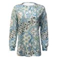 thumbnail image 4 of Pompotops Mode Femmes Imprimer Manches Longues Confortable Respirante Ronde-Cou Sweat-Shirt Dégagement, 4 of 5