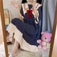 thumbnail image 2 of Pijamas de mujer de verano estilo coreano con estampado de oso, pantalones cortos de manga corta, conjunto de dos piezas, ropa holgada para el hogar para estudiantes, 2 of 4