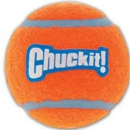 UPC: 0660048000426 | Petmate Chuckit! 084001 High Visibility Two-Tone Tennis Ball  Orange/Blue  Large  1/Pack