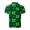 thumbnail image 4 of PNTUTB St. Patrick's Day Men's Fashion Print Collared Button Down Pullover Casual Short Sleeve Blouse, 4 of 6
