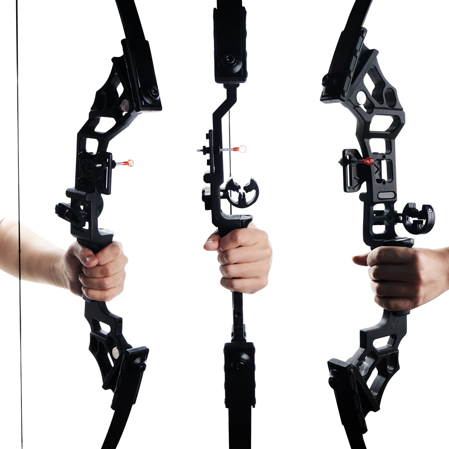 Clianle 51" Hunting Training Recurve Bow Set, Adult Beginner Kit with 6 Arrows and Archery Accessories, 40 Lbs, Black