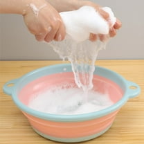 Foldable Basin, Collapsible Sink for Kitchen, Camping, Dorm Essentials, Portable Wash Bowl with Handles and Hanging Holes, Multipurpose Tub for Vegetable Washing, Dishwashing, Food Prep