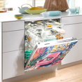 thumbnail image 2 of Yayeee Magnetic Dishwasher Cover for The Front Decoration Home Kitchen Machine Sticker Protector, Art Cat, 2 of 6