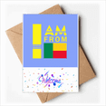 thumbnail image 1 of I Am From Benin Art Deco Fashion Welcome Back Greeting Cards Envelopes Blank, 1 of 3