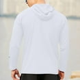 thumbnail image 5 of Brondbend Best Waterproof Windproof Jacket Men's Solid Color Breathable Sports and Ditness Training Long Sleeved Hooded Casual Windbreaker Jacket Loose Fit Travel Hiking Versatile,White, 5 of 6