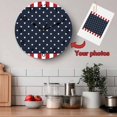 thumbnail image 5 of Wall Clock 10 Inch Blue Vintage Star Patriotic Round Silent Decorative Wall Clocks Battery Operated for Living Room Bedroom Kitchen Classroom Decor, Red White Striped,Small, 5 of 7