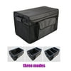 Car Trunk Organizer with Lid, Large Capacity Back Seat Storage Car Cargo Organizer, Non Slip Bottom Back Seat Storage Car Cargo Organizer Black