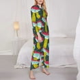 thumbnail image 4 of Disketp Pajamas Set Long Sleeve Sleepwear Womens Button Down Nightwear Pj Sets-Green Mushroom, 4 of 9