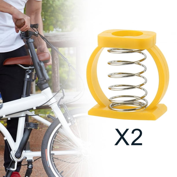 Abrazadera plegable para bicicleta, resorte de abrazadera para bicicleta, resorte en C ligero, duradero y colorido, resorte de abrazadera para bicicle 2 amarillos
