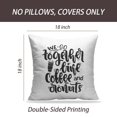 thumbnail image 2 of LALILO Throw Pillow Covers Lettering Go Together Like Coffee And Cushion Cover 18" x 18", 2 Pack, 2 of 6