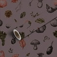 thumbnail image 6 of Peel and Stick Wallpaper Canvas Contact Paper Autumn harvest Ornament edible mushrooms leaves pine Self Adhesive and Removable 23.6in x 118in, 6 of 7