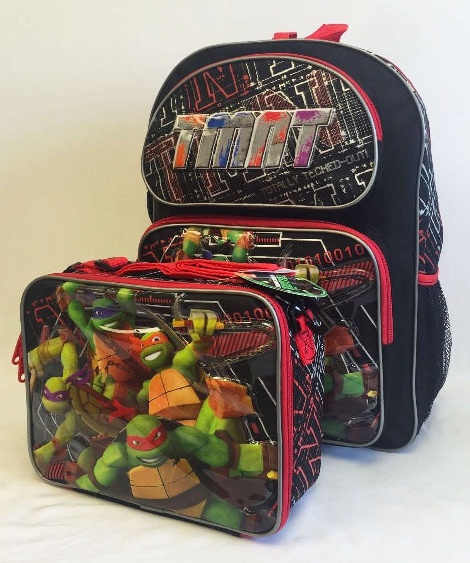 Teenage Mutant Ninja Turtles 16" Large Backpack with Insulated Lunch Bag Set New
