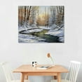 thumbnail image 2 of Nawypu Canvas Prints Wall Art - Winter Landscape with The Wood River, 2 of 4