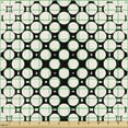 thumbnail image 2 of Geometric Sofa Upholstery Fabric by the Yard, Continuing Illustration of Abstract Circles Squares and Dots, Decorative Fabric for DIY and Home Accents, Eggshell Charcoal Grey by Ambesonne, 2 of 5