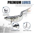 TRUSCEND Fishing Lures for Bass Trout Multi Jointed Swimbaits Slow Sinking Bionic Swimming Lures