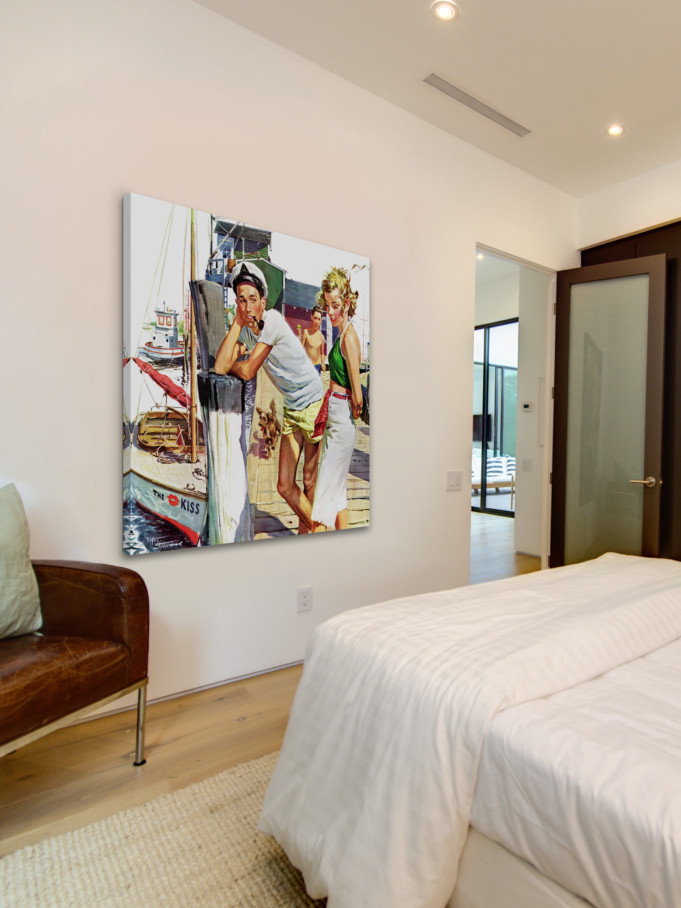 "Checking Her Out" Painting Print on Wrapped Canvas