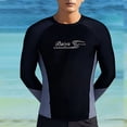 thumbnail image 6 of Men's Long Sleeve Rash Guard and Board Shorts Two Piece Swimwear Set for Sun Surfing Snorkeling, 6 of 6