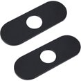 thumbnail image 1 of 2 tapas para orificios de fregadero de acero inoxidable negro de 160 x 60,5 x 5,5 mm, placa de cubierta ovalada para lavabo de tocador de baño, cubierta 3 en 1 para fregadero de cocina, grifo de, 1 of 6