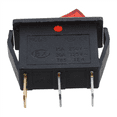 thumbnail image 4 of 5X Rocker Switch ON OFF Bright Bipolar 28X10mm 250V 15A 3 Terminals RED, 4 of 4