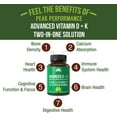 thumbnail image 2 of Peak Performance Advanced Vitamin D 10000 IU with All 3 Types of Vitamin K Capsules 10,000 IU Vitamin D3 and Vitamin K2, K1, MK-7 (MK7), MK4 Supplement. 60 Small and Easy to Swallow Pills, 2 of 7