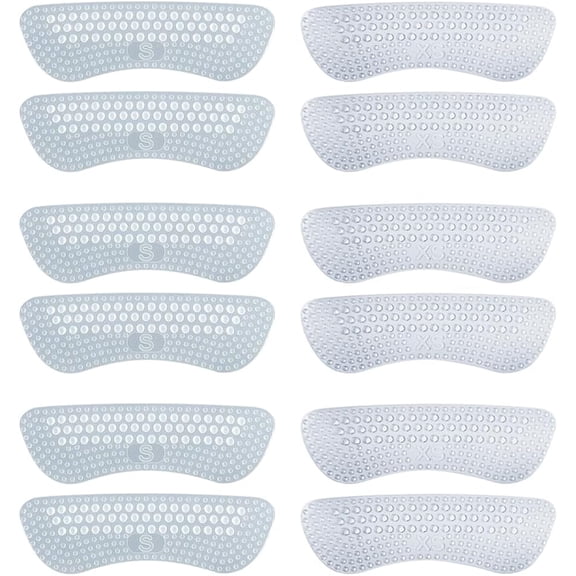 6 Pairs Silicone Heel Pads for Shoes Adhesive Cushion Inserts Anti Slip High Grips Loose Shoe Stickers Back of -