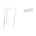 thumbnail image 1 of Mesita de noche,Mesa auxiliar de acrílico transparente,mesa auxiliar transparente de 2 niveles,Mesa pequeña de acrílico,mesita de noche pequeña,compacta,Bandeja de almacenamiento,Bandeja, 1 of 8