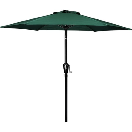 Simple Deluxe 7.5  Patio Outdoor Table Market Yard Umbrella with Push Button Tilt/Crank  6 Sturdy Ribs for Garden muti-color