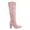 Pink boots, variant on Juebong Outdoor Plus Size Boots Teen Girls Long Snake Print Boots Low Heel Pointed Toe Shoes Boots Knight Boots,White,10.5