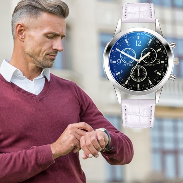 Montre pour Hommes Mode Rétro Décontractée Montre à Quartz Montre à Quartz Classique Cadran à Échelle Romaine Montres à Quartz Montres-Bracelets pour Hommes