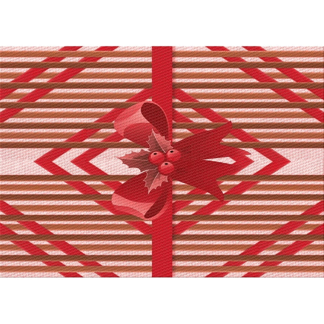 Ahgly Company Tapis d'Intérieur Lavables en Machine, Rectangle Rouge Transitionnel, 5' x 7'