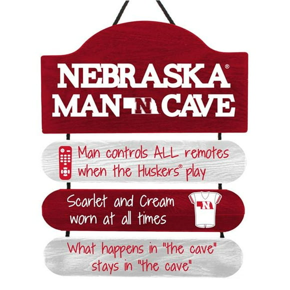 Forever Collectibles 9141896503 Nebraska Cornhuskers Wood Sign, Man Cave Design