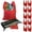 Cherry Red, variant on BagFold LIGHT - 10 Reusable Eco-Friendly Grocery Bags For Shopping In A Dispensing Pouch; Features Carabiner Clip  Coupon Pouch