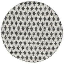 SAFAVIEH Natura Duncan Diamond Area Rug, Beige/Black, 6' x 6' Round