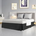 thumbnail image 6 of PiccoCasa Microfiber Bed Skirt 16" Drop Pleated Tailored Styling Ruffled, Full Dark Gray, 6 of 8