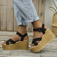 thumbnail image 2 of Mostsola Womens Platform Sandals Wedges Heels Open Toe Summer Slingback Sandals Beach Shoes, 2 of 8