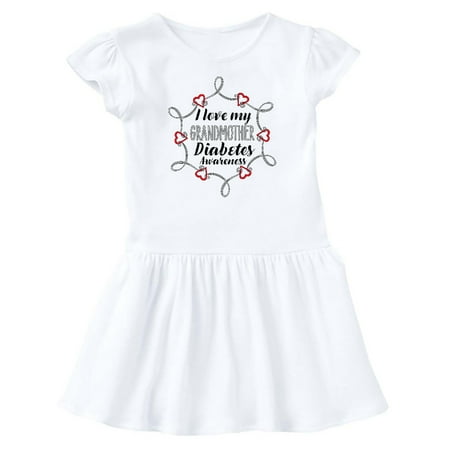 

Inktastic I Love My Grandmother Diabetes Awareness Gift Baby Girl Dress