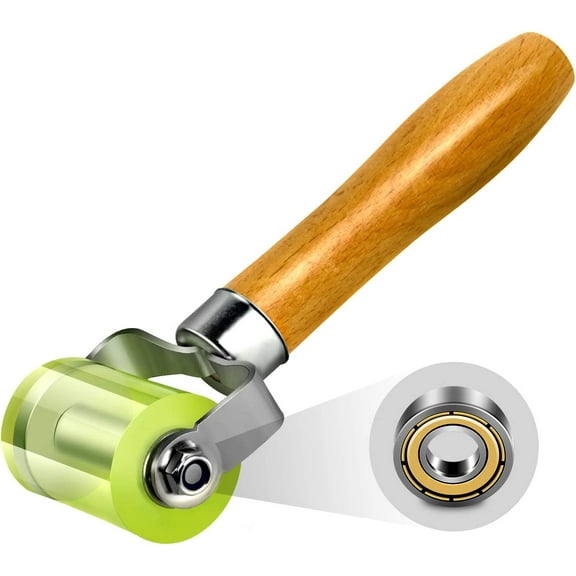 Fymlhomi Bearings Equipped Automotive Car Audio Sound Deadening Application Wheel Roller, Heat Abatement Mat Wallpaper Application PU Smoothing Tool Seam Roller