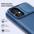 thumbnail image 3 of Funda Nillkin para iPhone 16 de 6.1" con Cubierta Deslizante para Cámara Azul, 3 of 6
