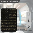 thumbnail image 5 of POLERO Green Camo American Flag RV Door Window Shade Cover - RV Blackout Window Cover with UV Protection and Privacy Features (17.3x26 in) Half-Fold Design, Reflective Silver Coating, 5 of 7