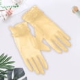 thumbnail image 3 of Ticikt Sheer Tulle Gloves, Ruffle Design, Women Gloves for Bridal Wedding Party Photo Props,Yellow, 3 of 4