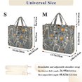 thumbnail image 2 of FORMRS Womens Corduroy Tote Bag Crossbody Shoulder Handbag with Pocket, Halloween Dancing Skeleton, 2 of 7