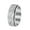 silver, variant on Men's Women's Jewelry Personality Stainless Steel Punk Style 8mm Knurl Mesh Pattern Rotatable Frosted Rings Silver Size 9